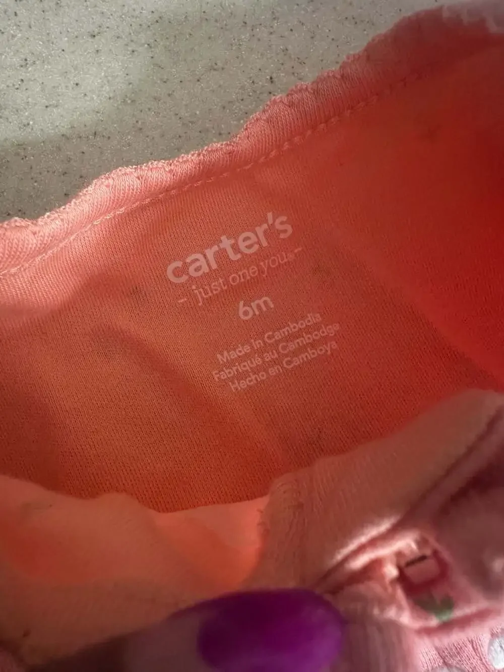 Carter's Just One You Baby Girl Floral Little Sister Zip-Up Sleeper 6 Months